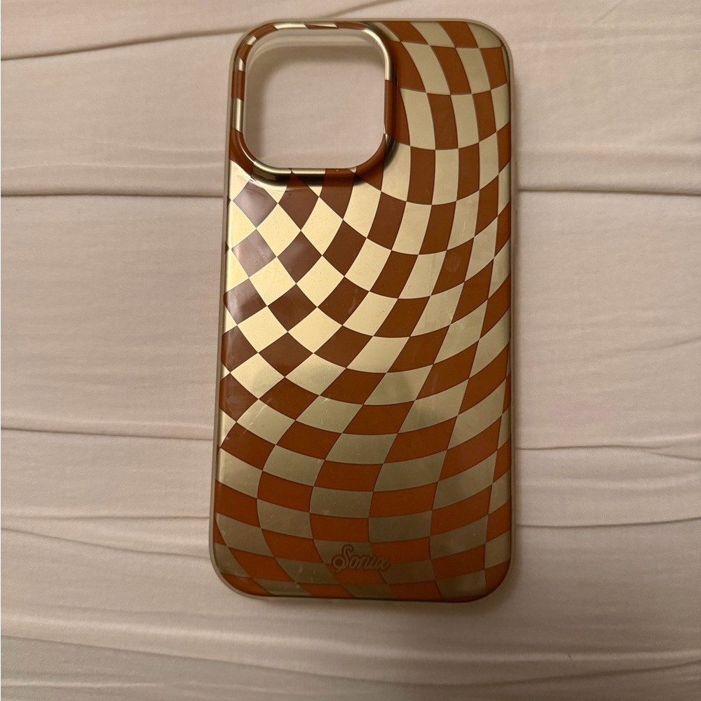 Sonix Gold and Brown Wave Pattern iPhone 14 Pro Max